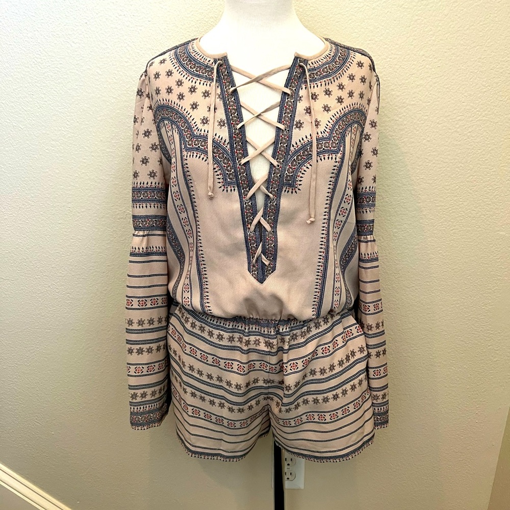 BCBG Nancie Romper Small BOHO Chic